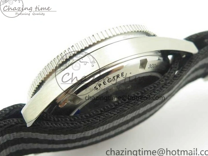 0228 Seamaster 300 Master Spectre SS MKS Best Edition Black Dial On Nylon Strap A SunProtective 8083